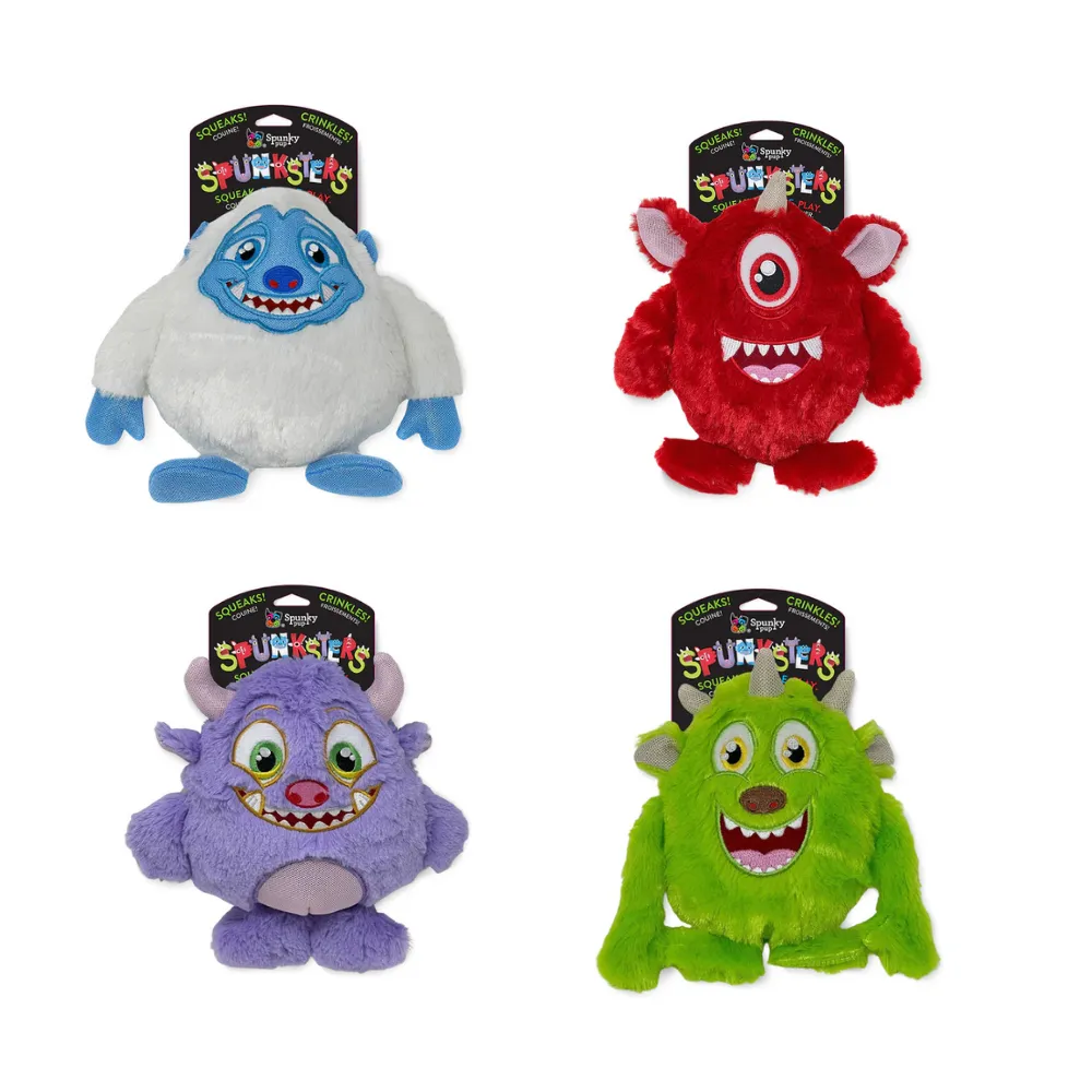 Spunkster Monsters Plush Dog Toy