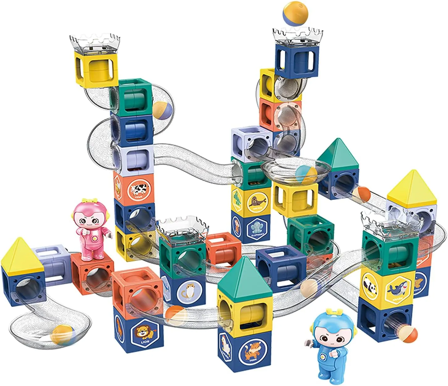 STEM Marble Run Magnetic Stacking Blocks with Dolls - 701