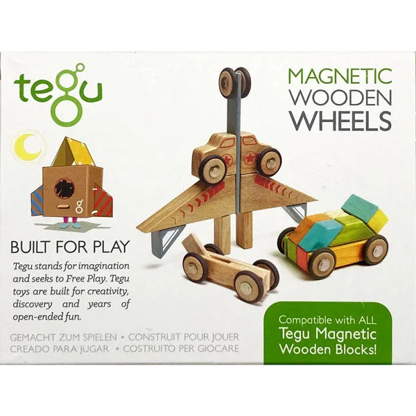 Tegu Magnetic Wooden Wheels (4pc) (12mo )