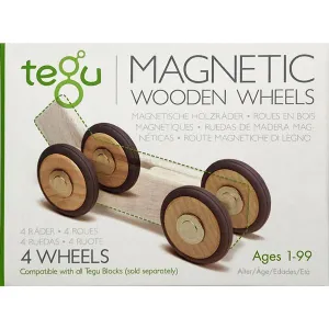 Tegu Magnetic Wooden Wheels (4pc) (12mo )