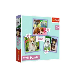 Trefl 3in1 Puzzle Lovely dogs