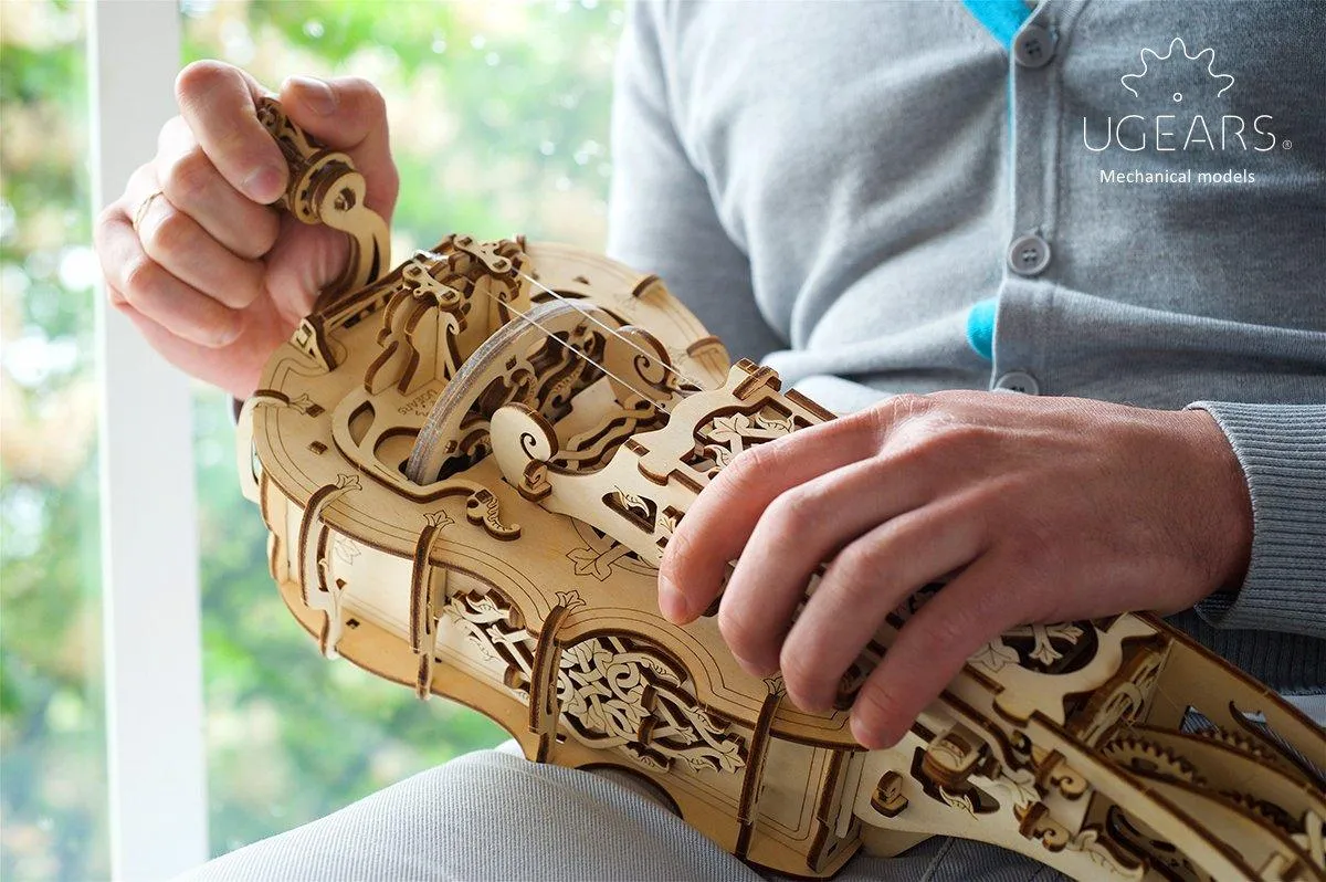 UGears 3D Mechanical Hurdy-Gurdy Musical Instrument Kit