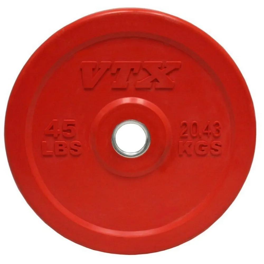 VTX Colored 275 lb. Olympic Bumper Plate Barbell Set