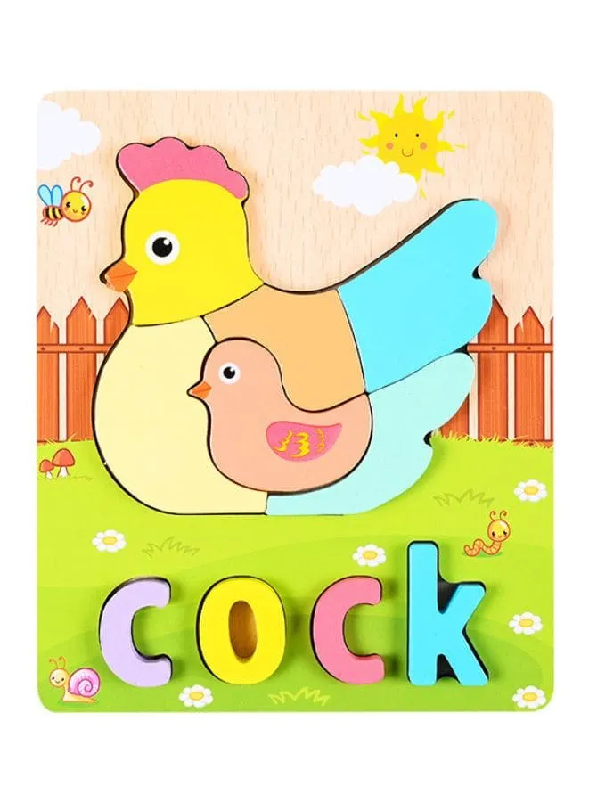 Wooden 3D Puzzle Educational Toys for Children Teaching Aid Cock