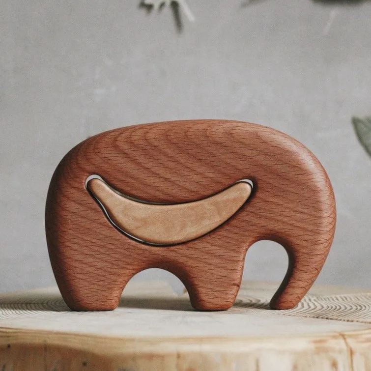 Wooden Elephant Puzzle - Elmer